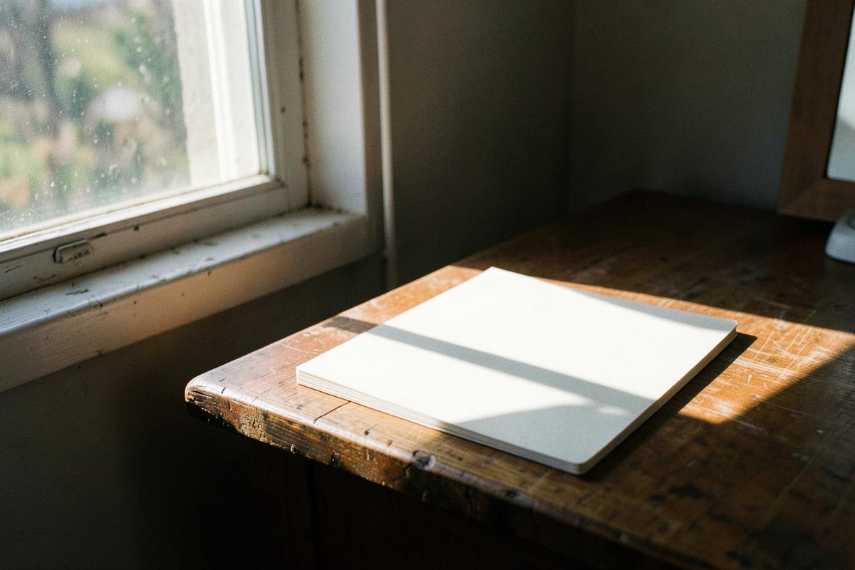 Warm light diffusing through pale layered paper